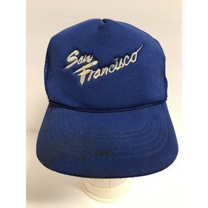 Vintage San Francisco Blue Mesh Snapback Trucker Hat